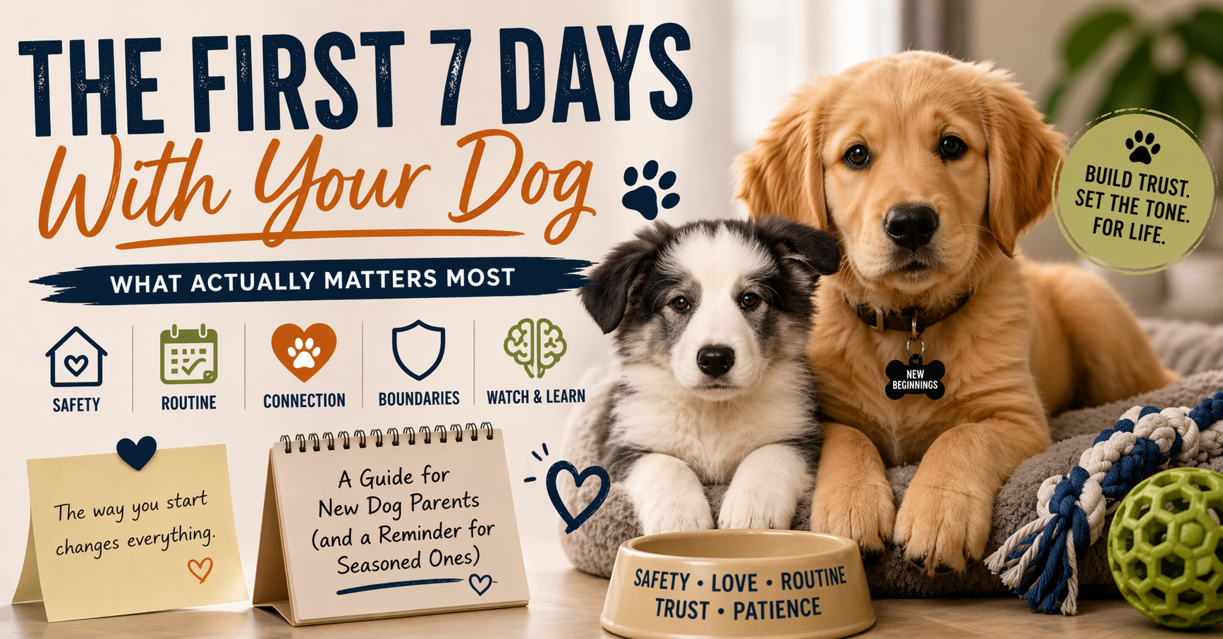 The First 7 Days With Your Dog: What to Do to Build Trust, Routine & Confidence